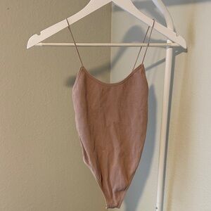 Forever 21 Dusty Rose Ribbed Bodysuit